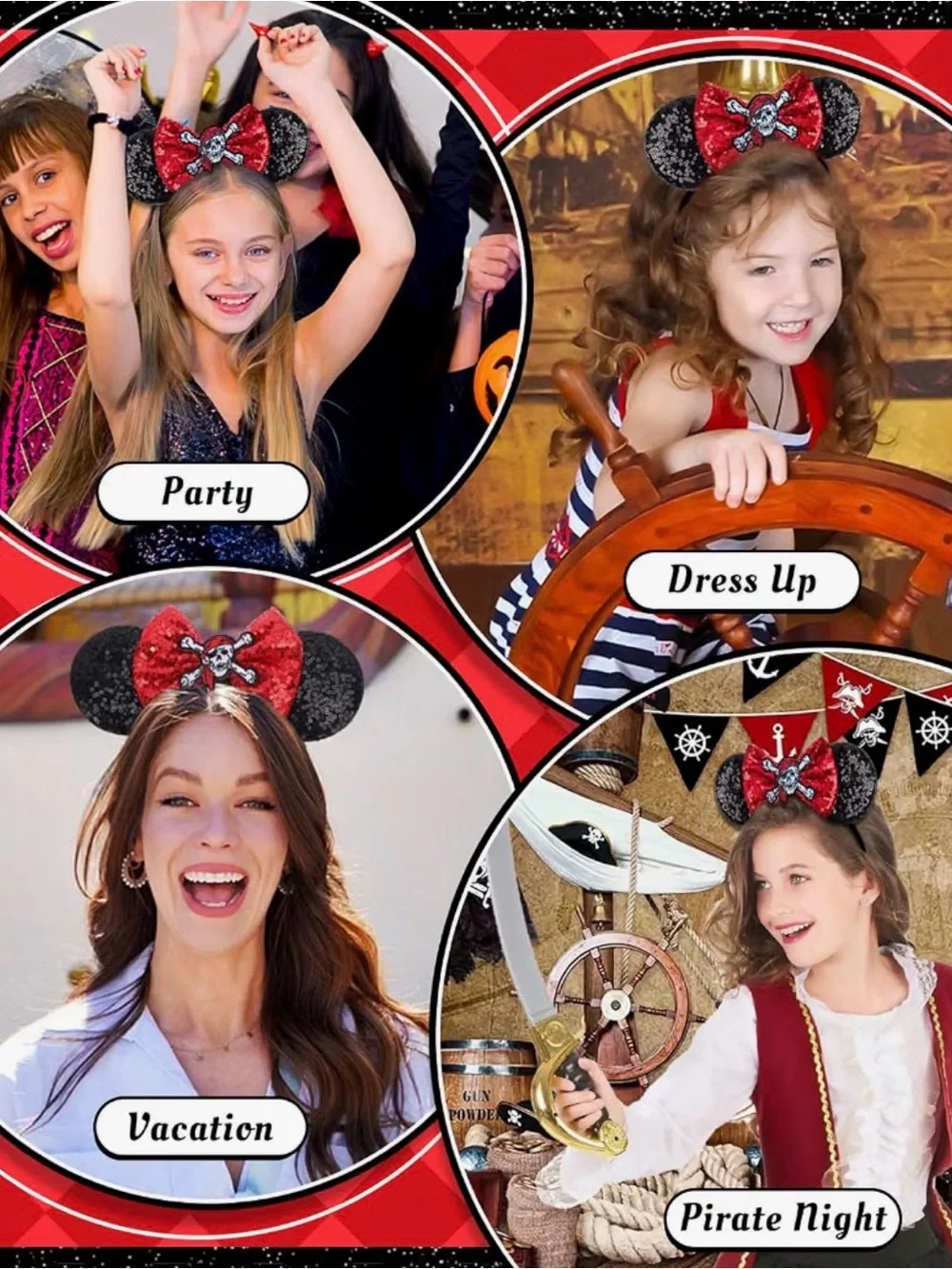 Pirate Hat Pirate Accessories Women Pirate Costume Women Adult Headband